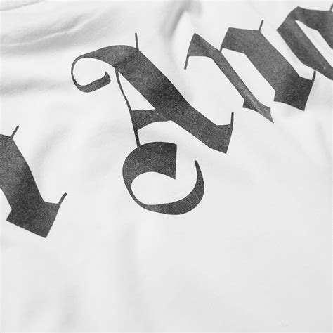 Palm Angels Logo Over Tee White & Black | END. (HK)
