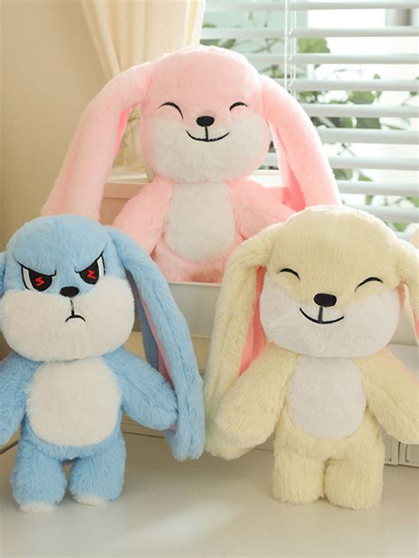 cm expression rabbit plush toys soft stuffed animals hugging plushies