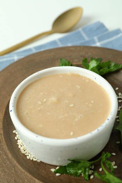 Premium Photo | Concept of tasty food with tahini sauce, close up