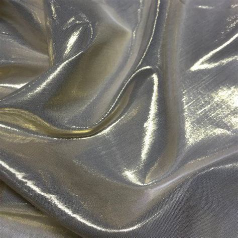 Gold on White Metallic Silk Lame Chiffon Fabric | Etsy in 2021 ...