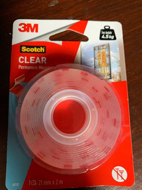 3m scotch clear permanent mounting tape, Everything Else on Carousell