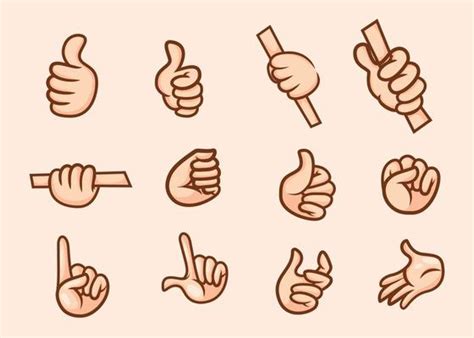 cartoon drawing hand vector art icons  graphics