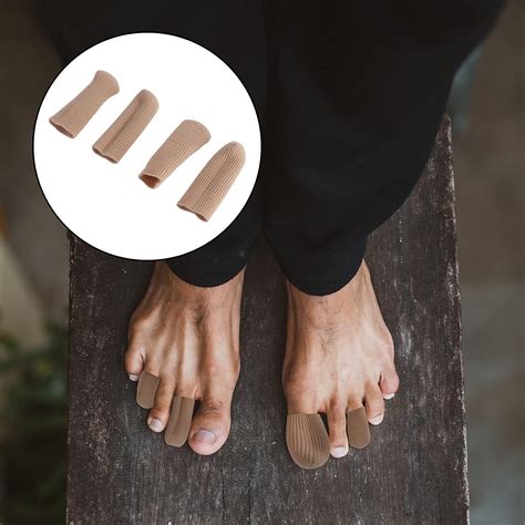 FRCOLOR S Toe Sleeves 2pairs Cm Caps Sports Hammertoes Lined Calluses