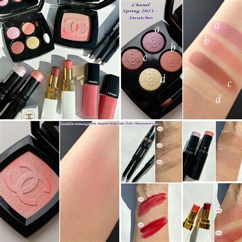 Свотчи весенней коллекции макияжа Chanel Makeup Collection Spring 2023 ...