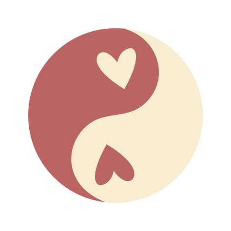 Yin yang symbol with love symbol. 29889839 Vector Art at Vecteezy