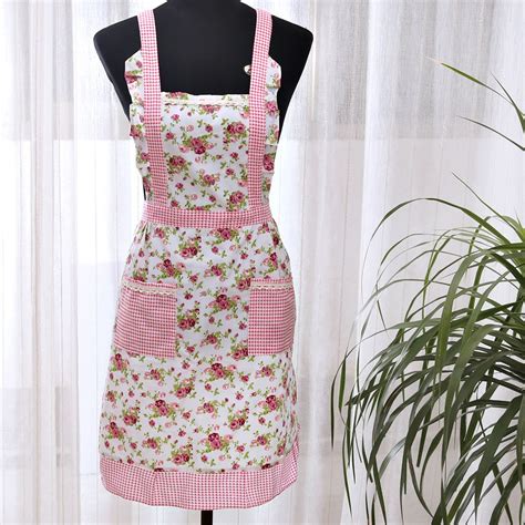 Lovely Apron for Women,Cute Apron for Women with Pockets,Women Floral