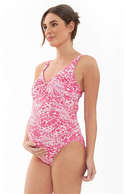 RIPE Janis Tie Front One Piece Maternity Swimsuit - Maternity Wedding
