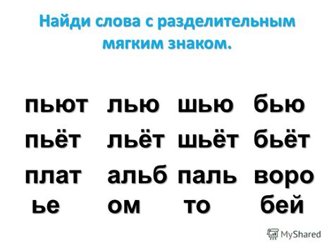 Слова с мягким: 100 примеров слов с разделительным мягким и твёрдым ...