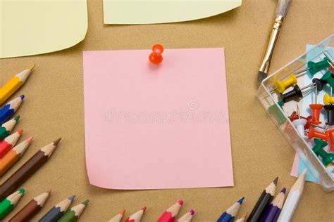 Bulletin Board with a Sheet Stock Photo - Image of pencil, board: 16421602