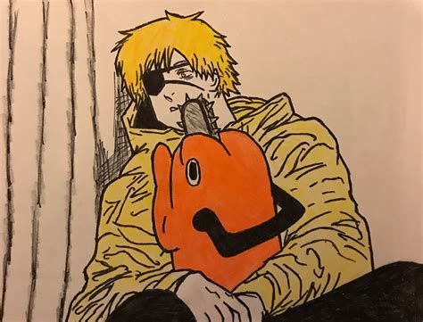 denji and the cutest chainsaw dog pochita : r/ChainsawMan