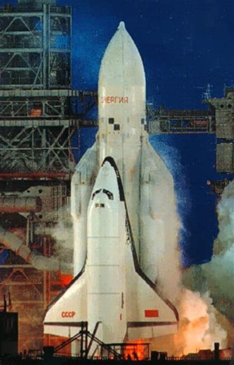 Soviet "Buran" space shuttle launch (Baikonur Cosmodrome, Kazakhstan 11 ...