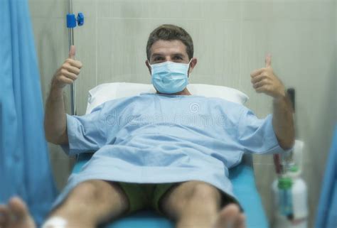 Positive and Hopeful Hospital Patient Recovering from Covid-19 Stock ...