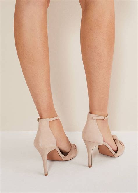 Navy Suede Open Toe Heels | Phase Eight UK