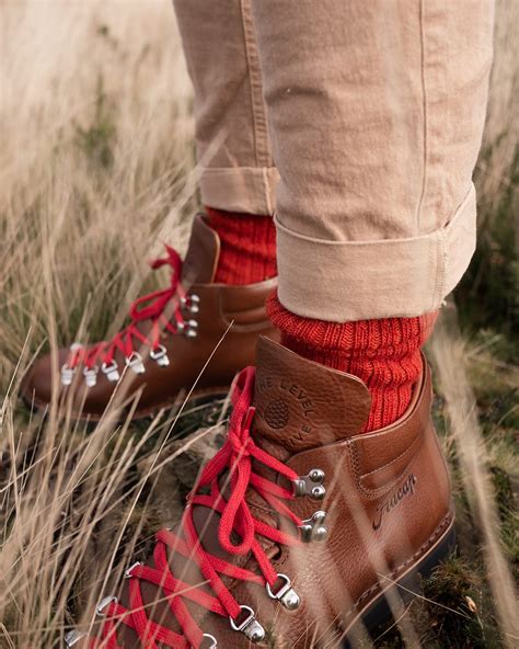 Wool Trail Socks, Rust – Knitted in Britain | The Level Collective