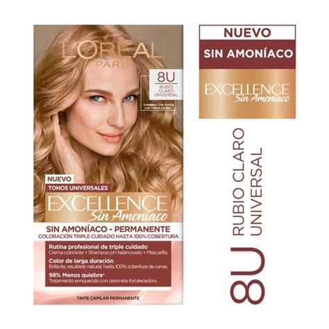 Tintura Para Cabello L'Oréal Paris Excellence Nudes No Amoniaco 8U