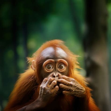 Monkey orangutan wildlife animal. AI | Free Photo - rawpixel