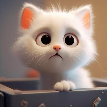 premium ai image cute innocent cat  pixar animation
