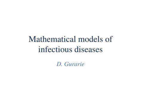 PPT - Mathematical models of infectious diseases PowerPoint ... 