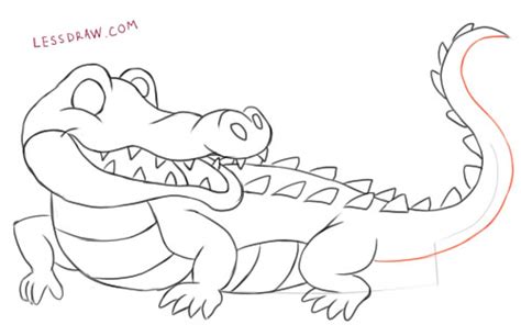 Как нарисовать крокодила | Lessdraw
