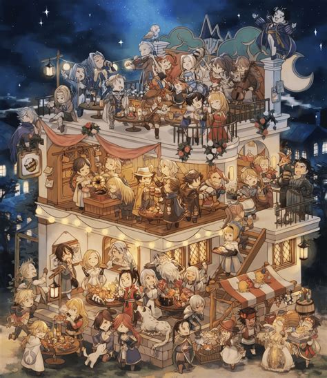 All characters, tavern celebration [Large Resolution] : r/octopathtraveler