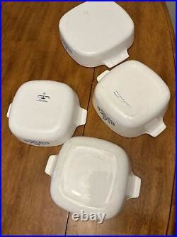 Vintage Corningware Blue Cornflower Set of 4 Rare find - Vintage Corning Ware