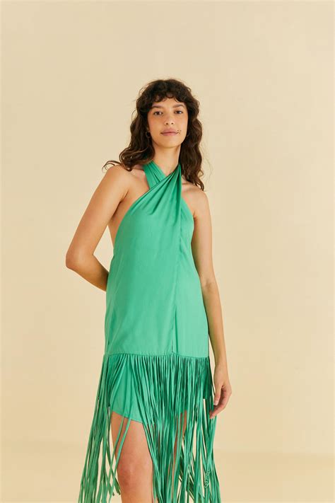 Vestido Frente Única Franjas