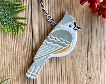 Bird Tufted Titmouse Handmade Sculpted Ornament - Etsy