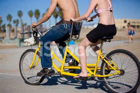 Riding Tandem Bicycle Stock Photo | Royalty-Free | FreeImages