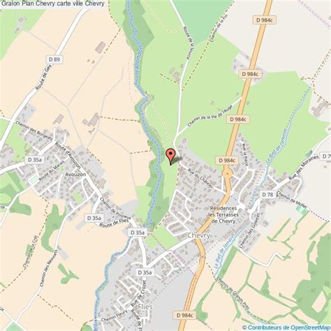 Plan Chevry carte ville Chevry