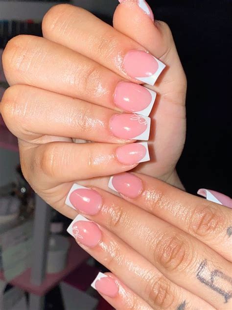 Short French | Nails, Acrylic nails, Nail inspo