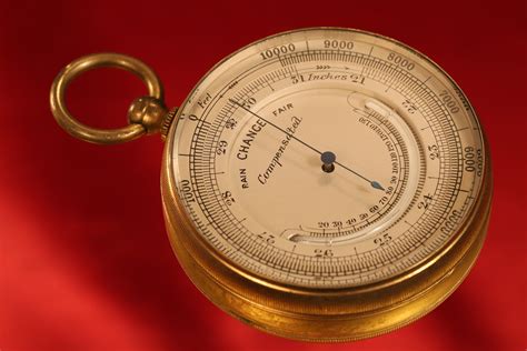 POCKET BAROMETER ALTIMETER WITH THERMOMETER c1914 – Vavasseur Antiques