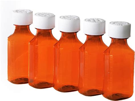 amazoncom plastic  oz amber liquid medicine bottles  child