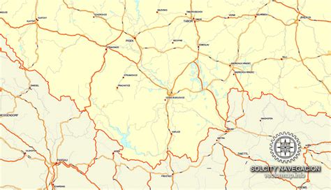 Czech Republic vector road map 01 full editable, Corel Draw, Royalty free