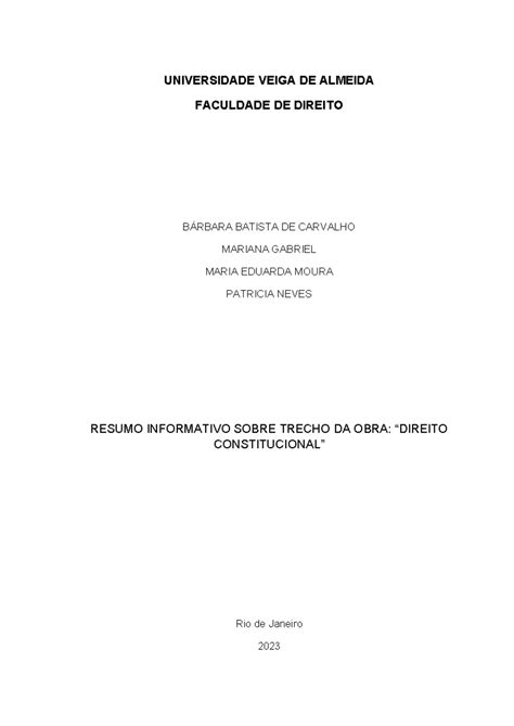 Trabalho hermeneutica - UNIVERSIDADE VEIGA DE ALMEIDA FACULDADE DE