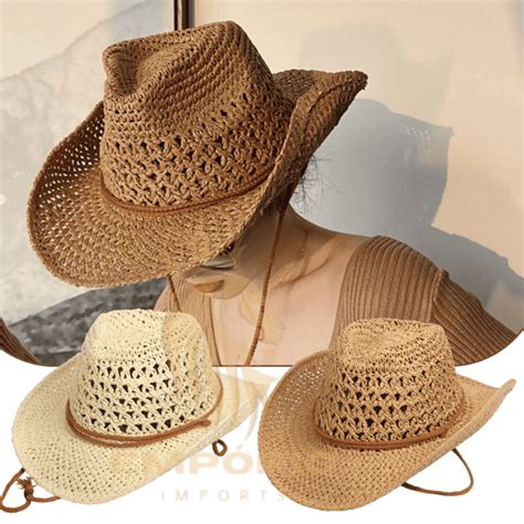 Chapeu De Palha Feminino Country - Chapéu de Palha Country Rodeio Chapéu Country Feminino Masculino ...