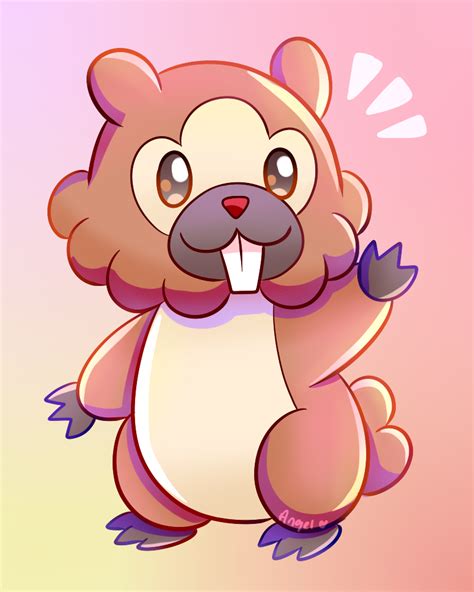 colorful bidoof  angelrosestar  deviantart