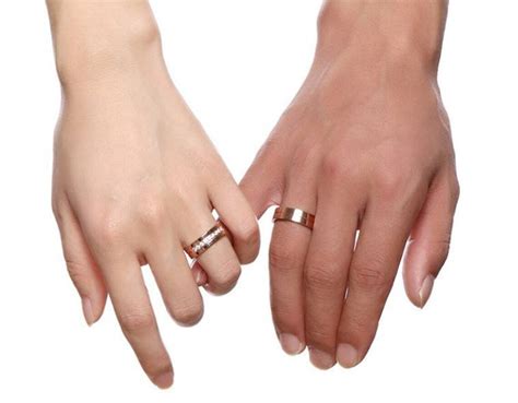 Rose Gold Couples Rings Set Stainless Steel Lover Matching - Etsy