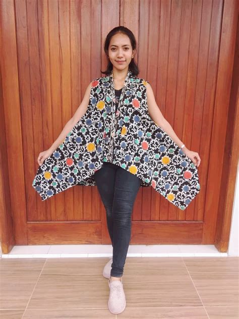 jual outer batik eksklusif lengan pendek yukensi thebatikcoid