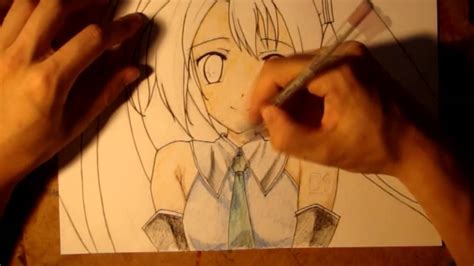 Как нарисовать Аниме Хатсуне Мику Hatsune Miku - YouTube
