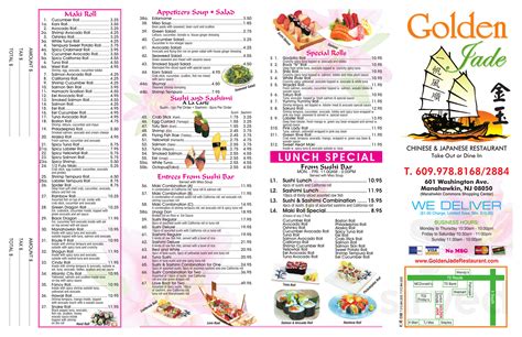 Menu for Golden Jade in Manahawkin, NJ | Sirved