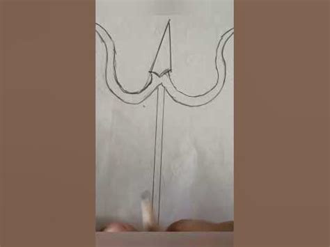 draw  shiv ji trishul  paper trishul drawing mahadev