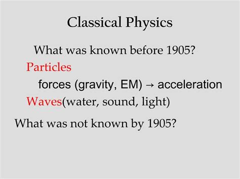 classical physics powerpoint    id