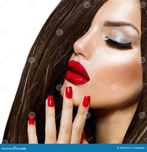 Beauty Girl stock image. Image of eyes, nails, look, manicure - 32449773