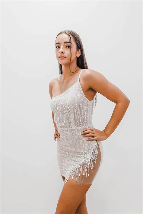 Lumina Nude Sparkling Pearls Short Dress for hire – Destiny Chic