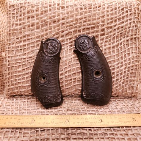 Damaged Iver Johnson Top-Break Spur Trigger Grips | Old Arms of Idaho, LLC
