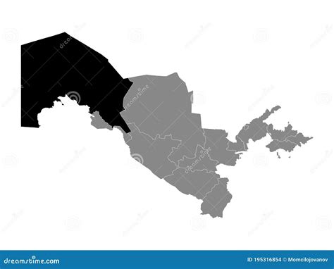 Location Map of Republic of Karakalpakstan Stock Vector - Illustration ...
