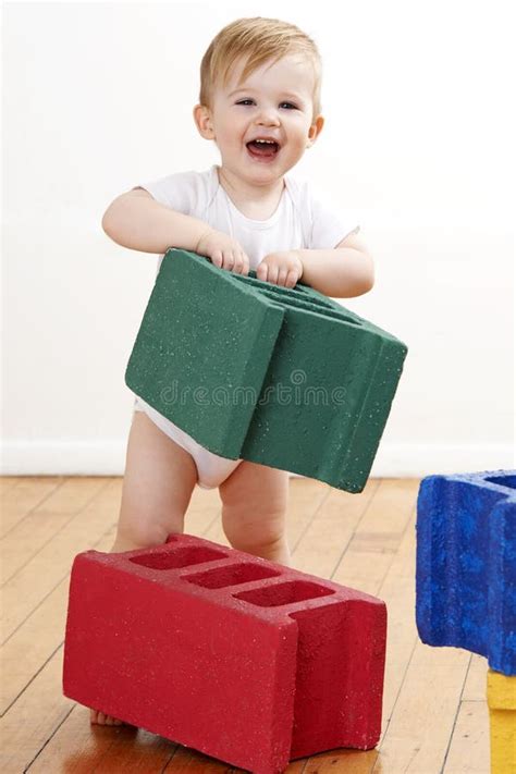 Toddler Playing with Blocks Stock Photo - Image of cute, male: 18862404