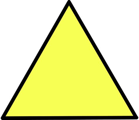 yellow triangle fraction  clipart   transparent png