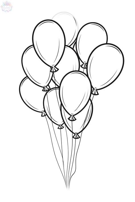 Imagem De Balao Para Colorir - Desenhos Para Colorir Balao De Festa Página De Colorir: Festa Com