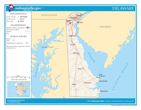Large detailed map of Delaware state | Delaware state | USA | Maps of